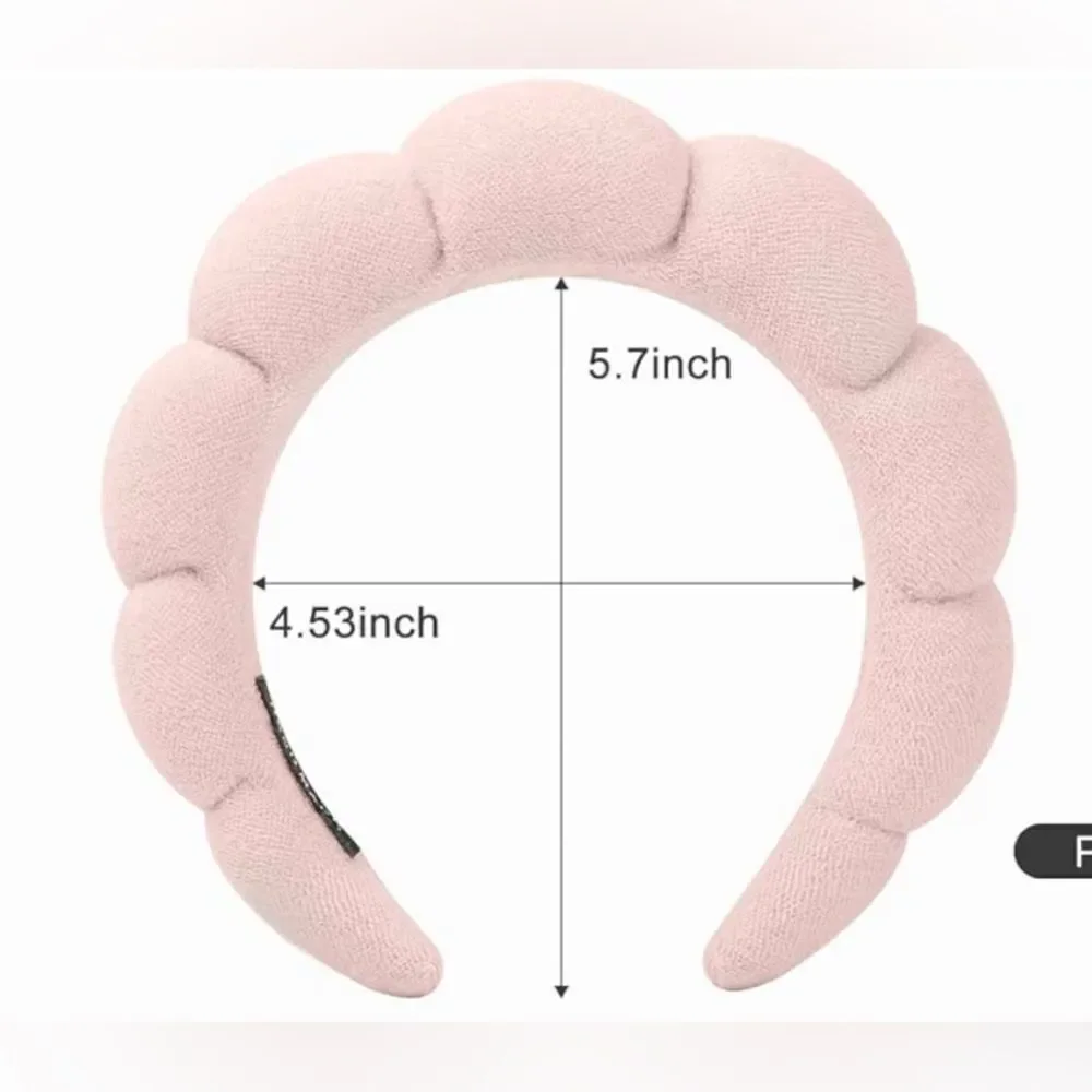 NEW - PINK Sponge Spa Headband & Wrist Cuffs - Terry Towel Fabric